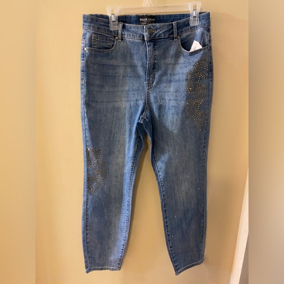 Frank Lyman jeans with sparkle gem accents - size XL - NWT - Picture 3 of 12